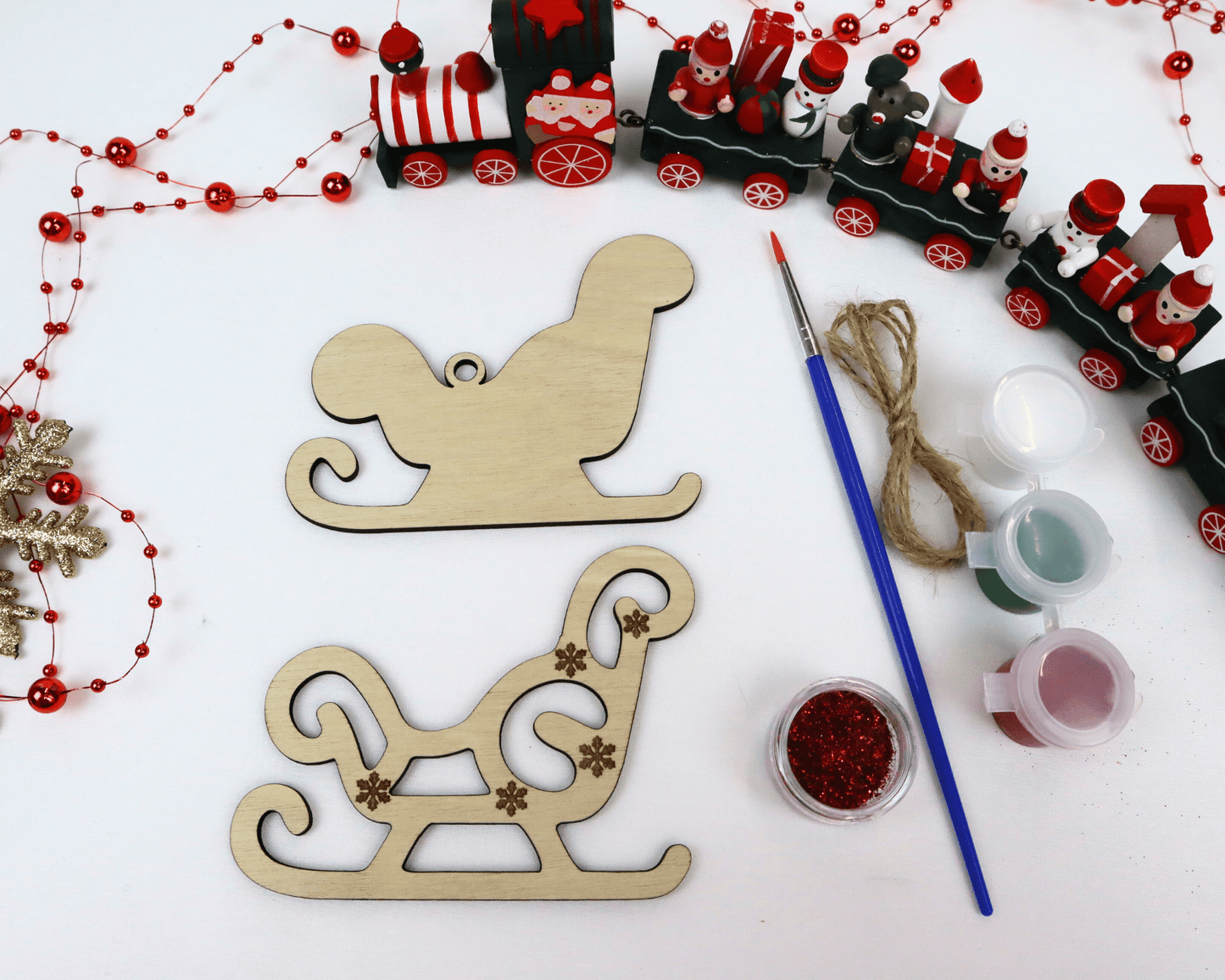 DIY Santa's Sleigh Ornament Kit