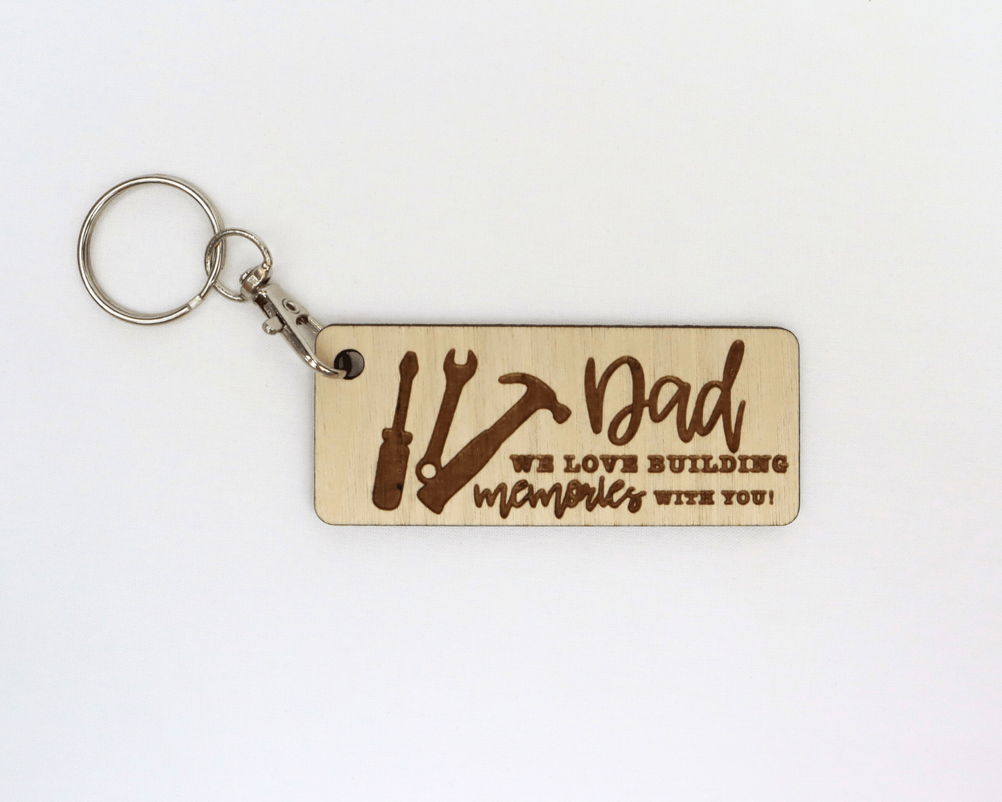 Dad We Love Building Memories With You | Keychain
