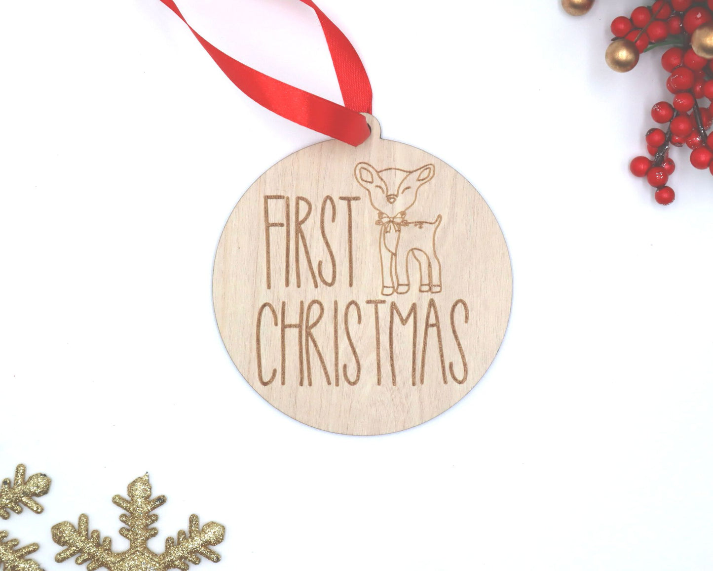 First Christmas Tree Ornament - Reindeer