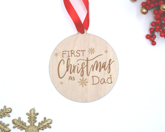 First Christmas As Dad - Tree Ornament