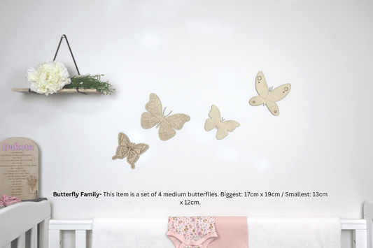 Butterfly Family - Kids Bedroom Wall Art | Decor