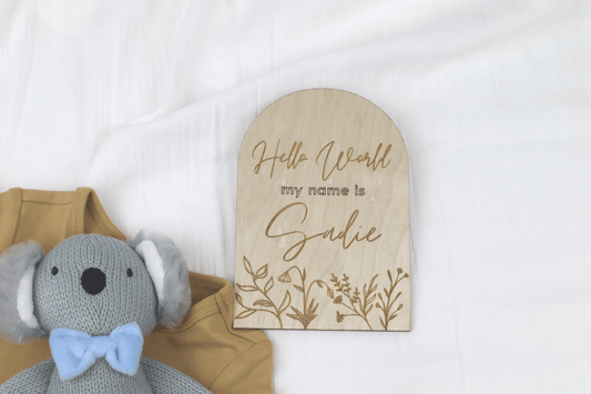 Personalized Birth Announcement | Arch Shape Sadie