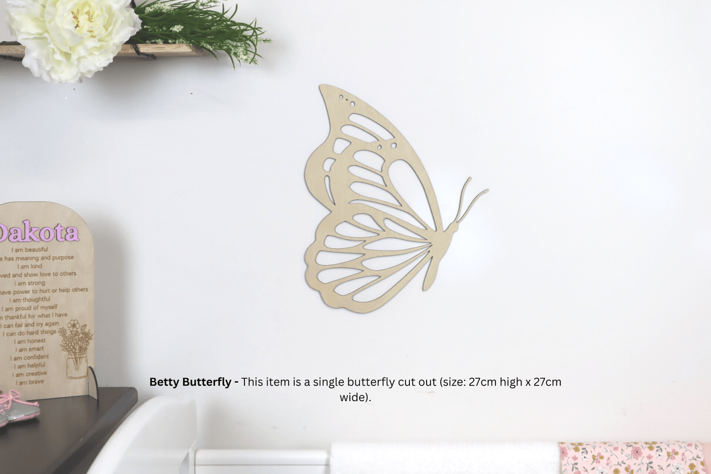 Betty Butterfly - Kids Bedroom Wall Art | Decor