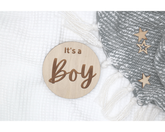 Newborn Baby Gender Reveal Plaque - It's a Boy